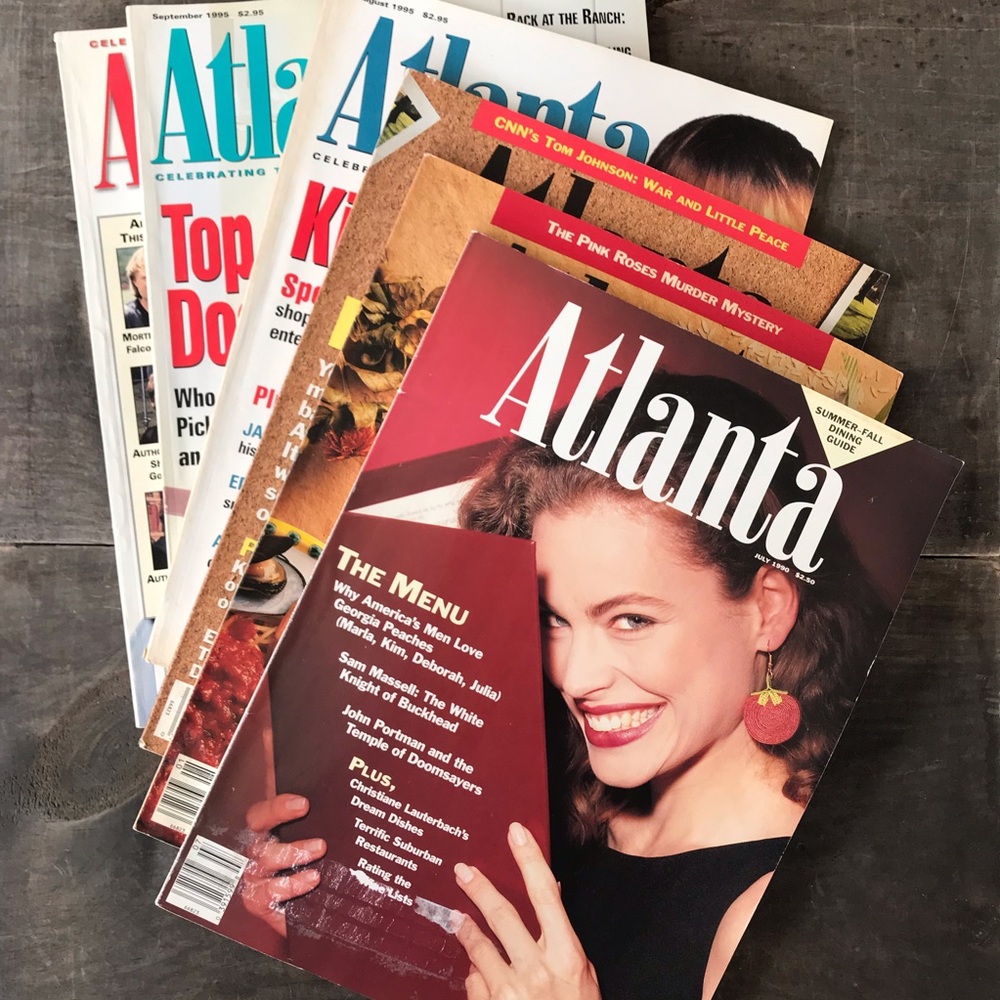 Vintage 90’s Magazines, Atlanta, lot of 6 issues Southern